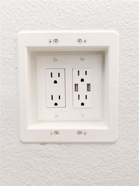 recessed double outlet for appliances